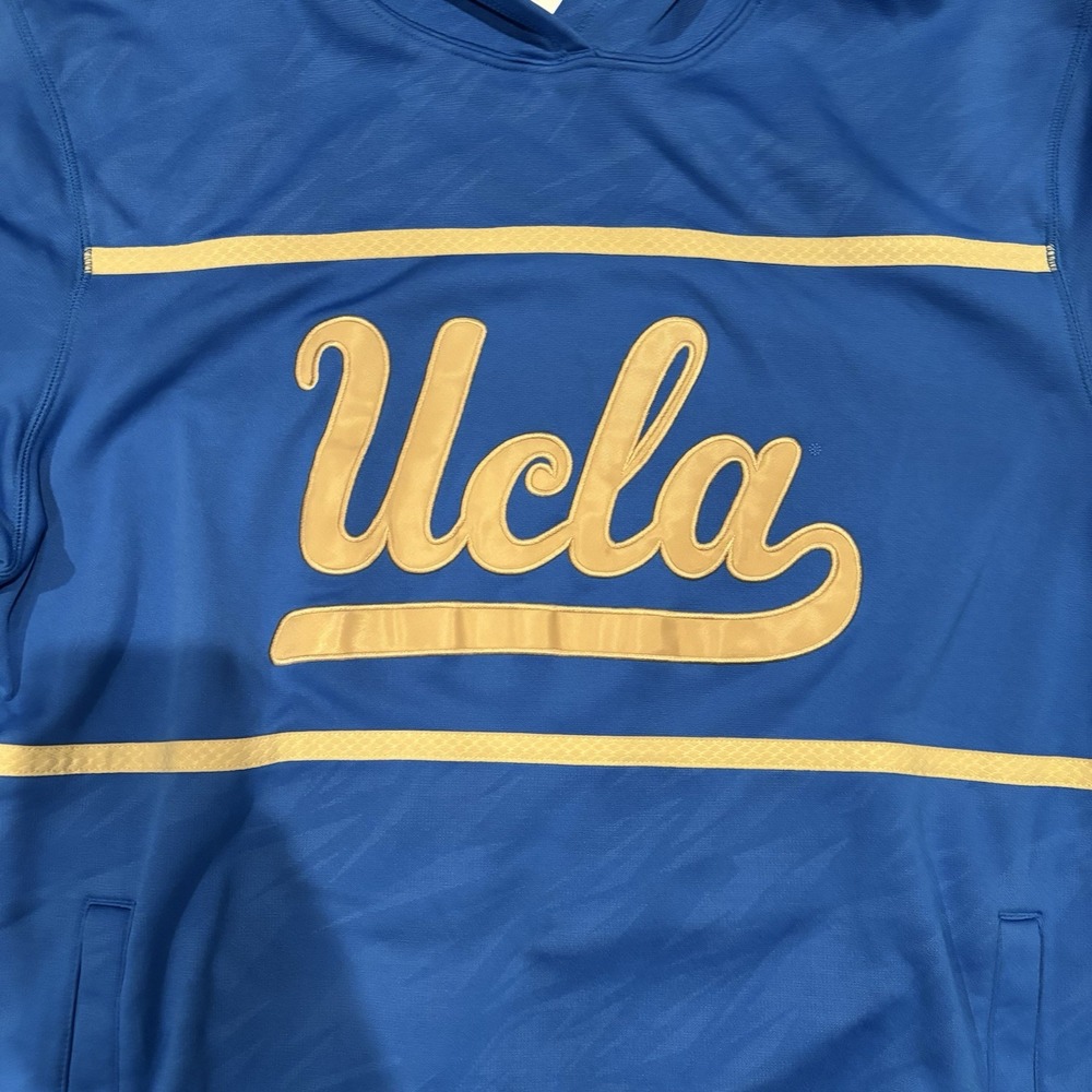 Adidas UCLA Bruins Hoodie Men XL Blue Pullover Player Issued Warm-Up - Picture 2 of 8